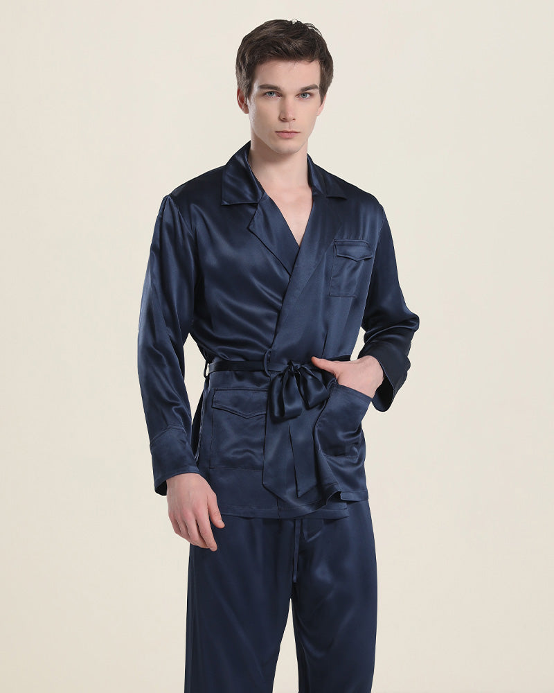 Ice Silk Men's Pajama Set