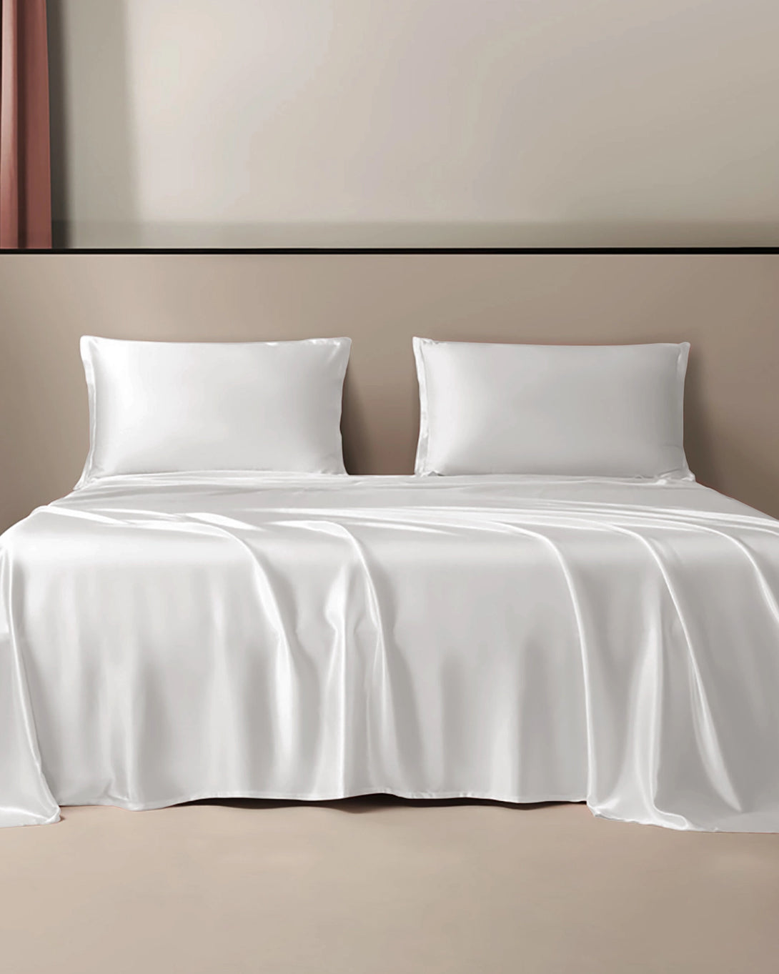 Pure Silk Flat Sheet, White