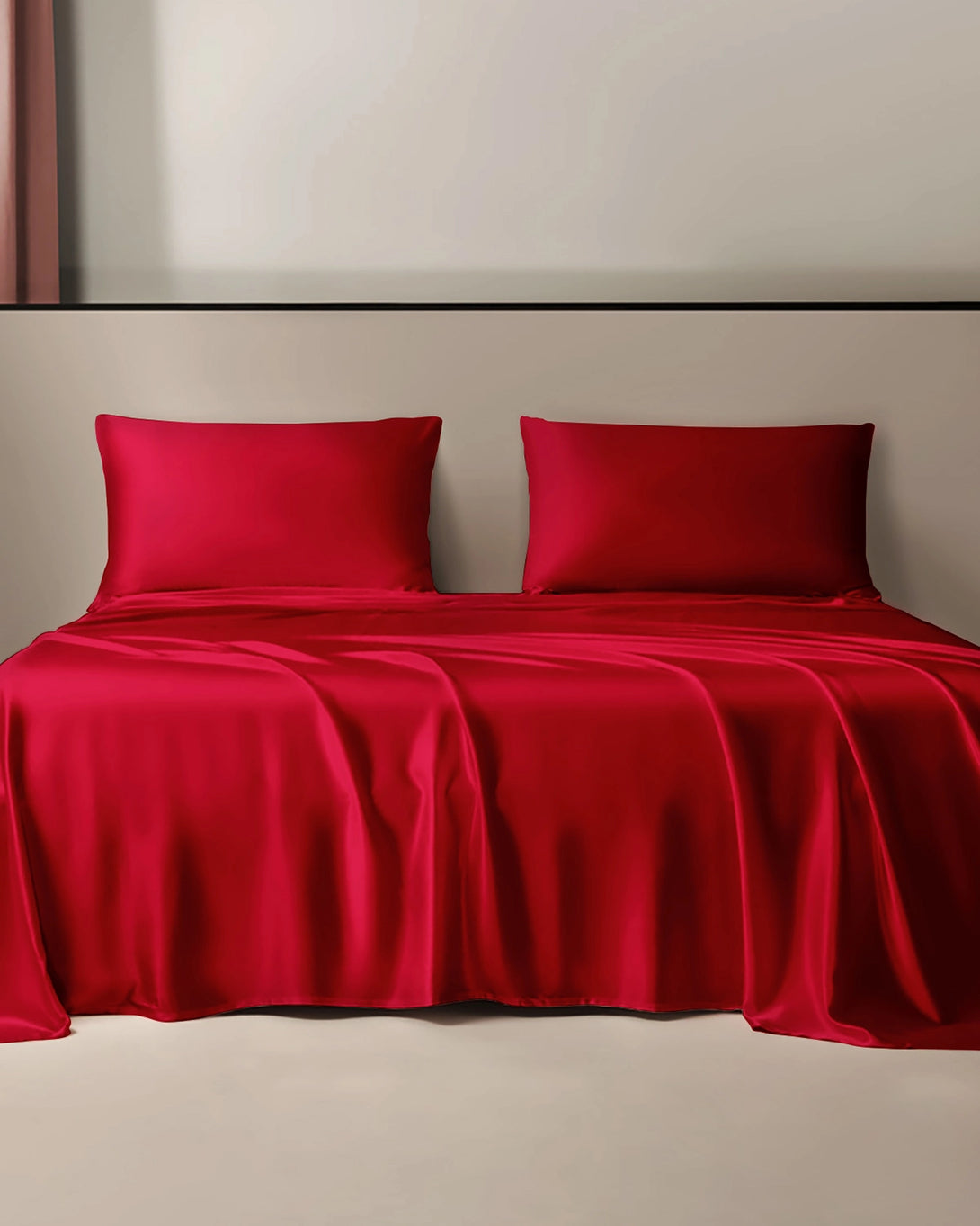 25 Momme 3PCS Silk Flat Sheet Set, Burgundy