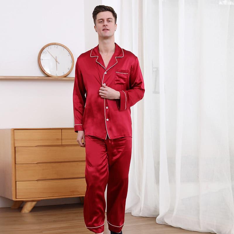 Classic Long Silk Pajamas Home Wear - Daisysilk