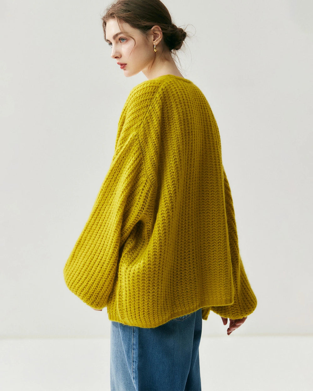 DaisySilk Oversized Silk Cashmere Cardigan Women's Open Front