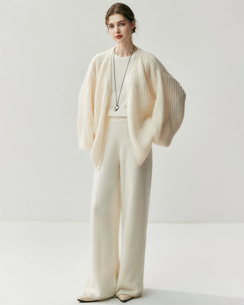 DaisySilk Oversized Silk Cashmere Cardigan Women's Open Front
