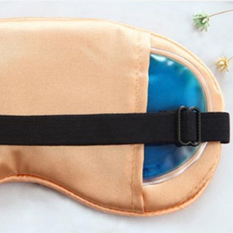 Ice Compress Silk Eye Mask Adjustable, Gold