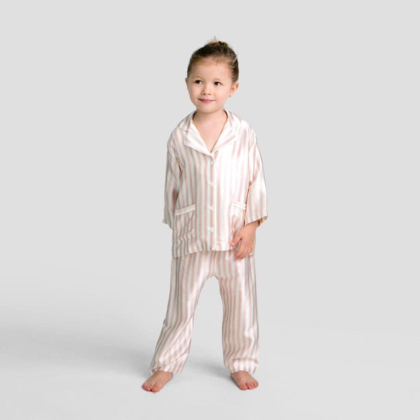 Kid's Stripe Silk Pajama Set