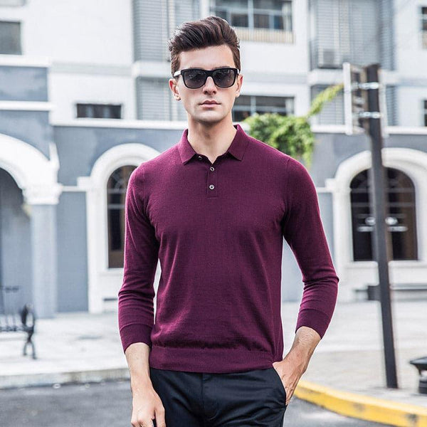 Mens Polo Cashmere Sweater