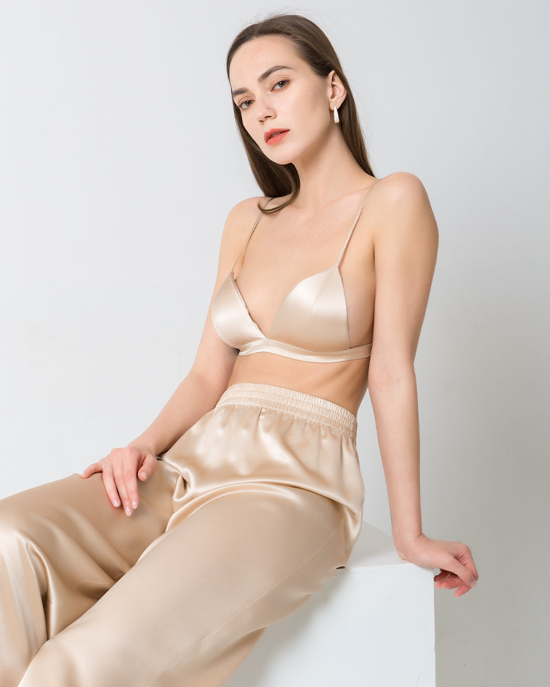 Silk Cap Wireless Bra, Champagne
