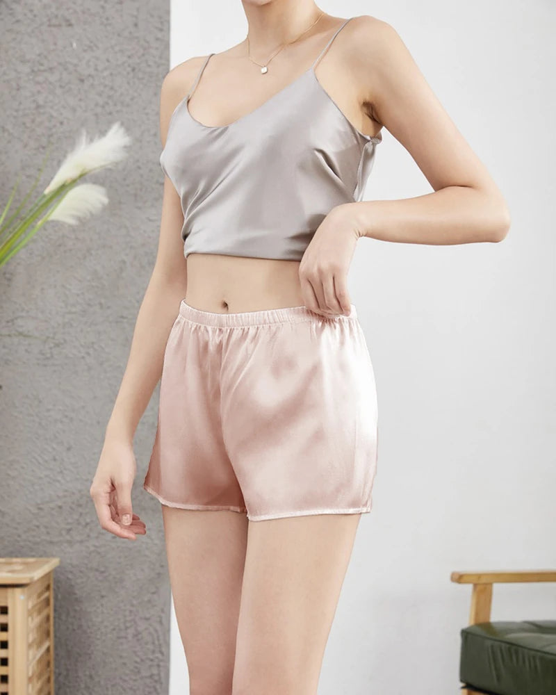 Silk Women Leggings Panties Shorts, Pink